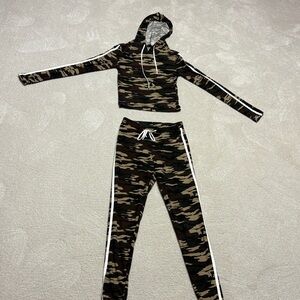 Fashion Nova Camouflage Two-Piece Set